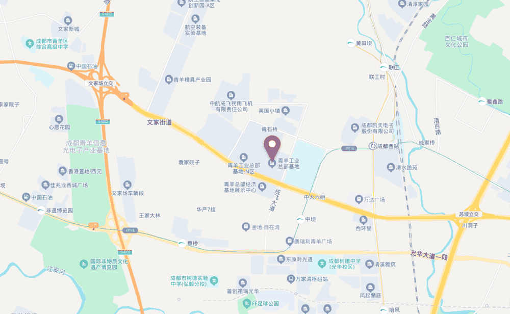 青羊工业总部基地位置地图